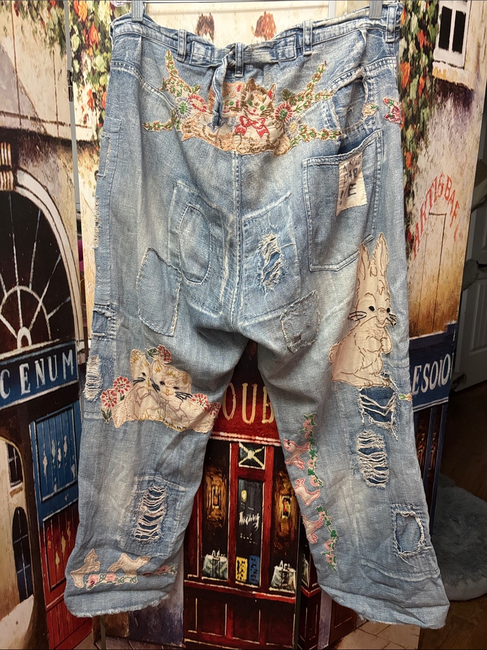 Magnolia Pearl Lil’ Friends Miners Denim Pants 423, Washed Indigo, OS - Picture 7 of 13